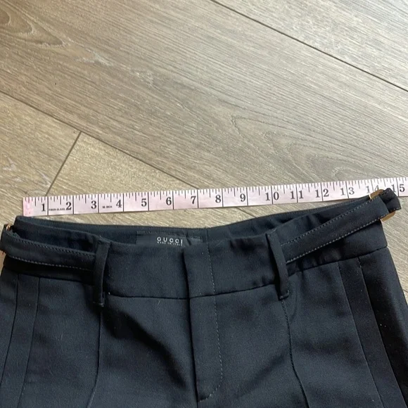 Gucci Lana Wool Black Tapered Leg Pants